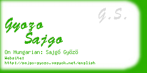 gyozo sajgo business card