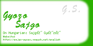 gyozo sajgo business card